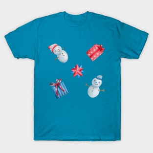 Snowman and the Presents T-Shirt